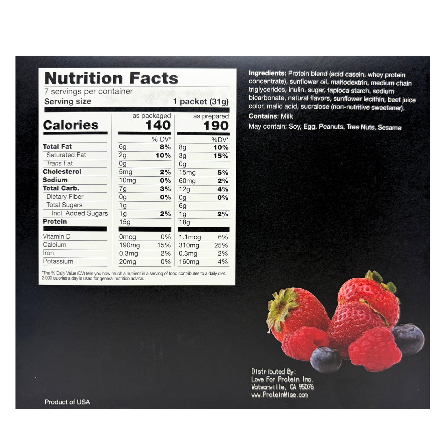 ProteinWise - Fruity-Hoops Breakfast Cereal - 7/Box