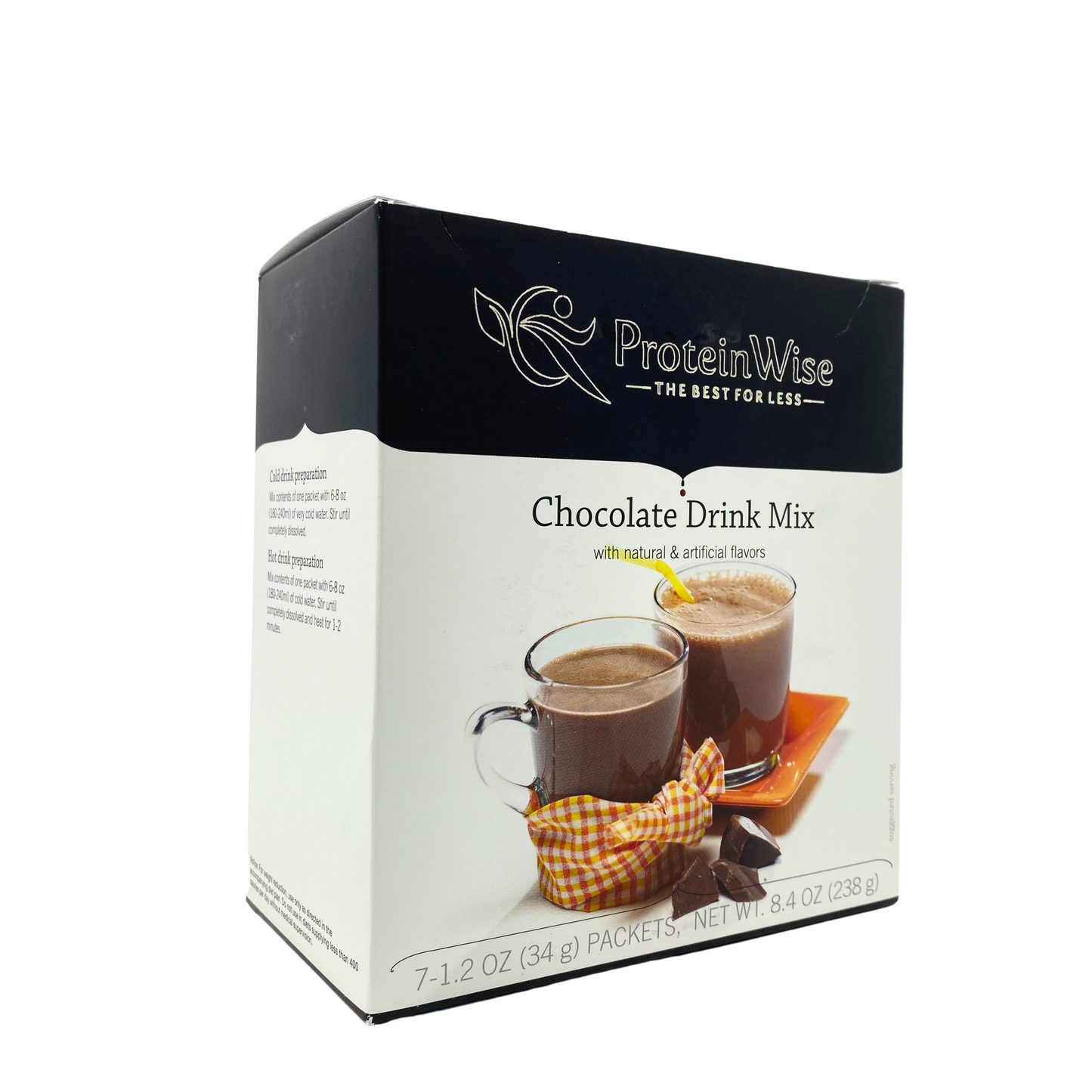 ProteinWise - Hot/Cold Chocolate Protein Drink Mix- 7/Box