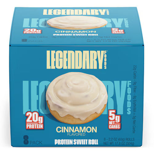 Legendary Foods - Sweet Roll - Cinnamon - 8 Pack