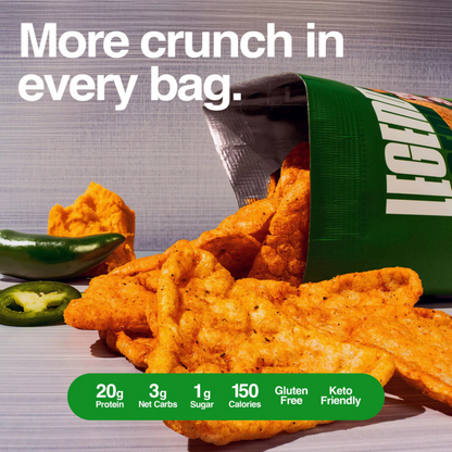 Legendary Foods - Popped Protein Chips - Jalapeño Cheddar - Single
