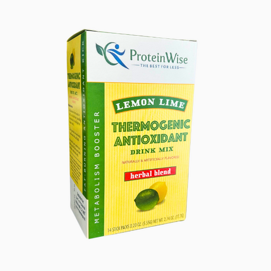 ProteinWise - Meta Booster Thermogenic Antioxidant Drink Mix - Lemon Lime - 14 Stick Packs