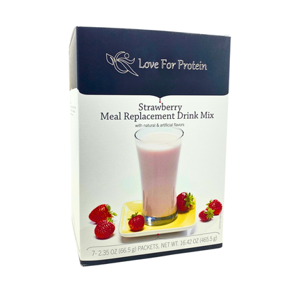 Love For Protein - Strawberry VHP Meal Replacement Drink Mix - 7/Box