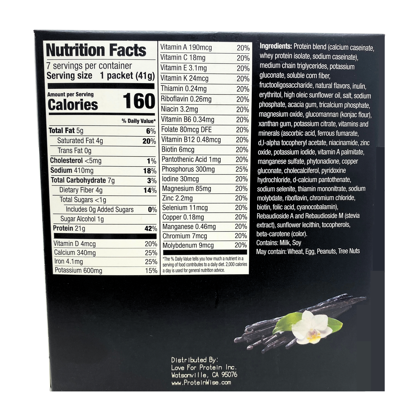 Love For Protein - VLC Vanilla Smoothie Mix - 7/Box