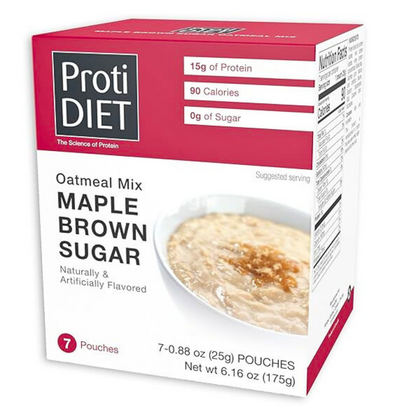 ProtiDiet - Maple Brown Sugar Instant Oatmeal Mix 15 grams Protein - 7/Box
