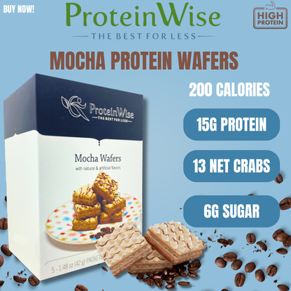ProteinWise - Mocha Protein Wafers - 5 Bars