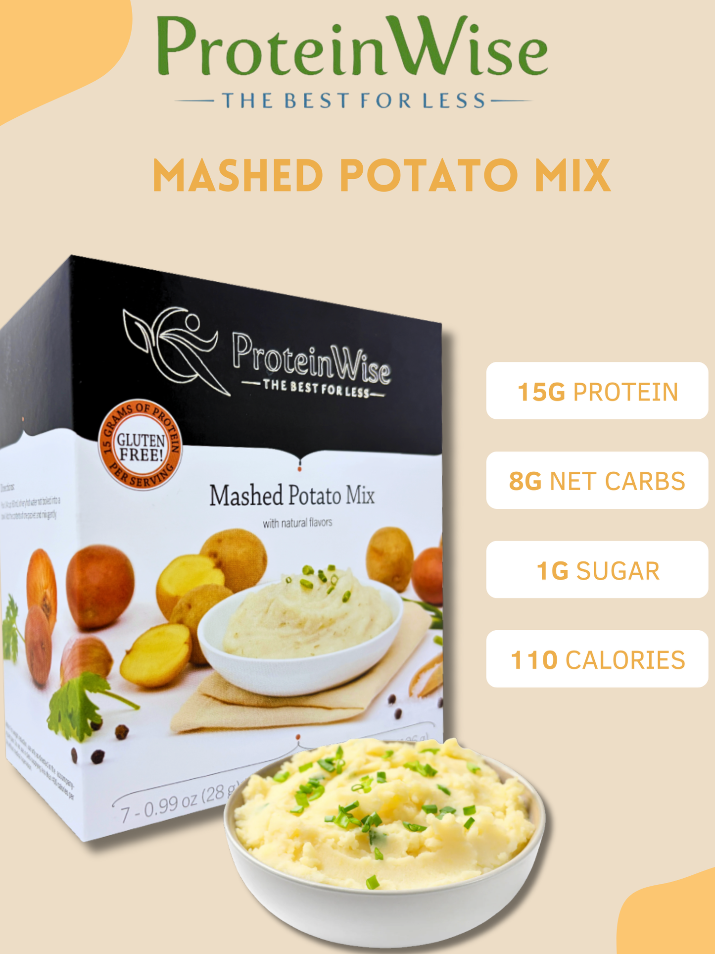 ProteinWise - Mashed Potato Mix - 7/Box