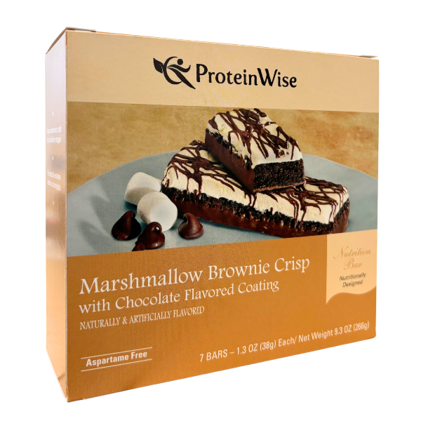 Proteinwise - Marshmallow Brownie Crisp Protein Snack Bar - 7/Box