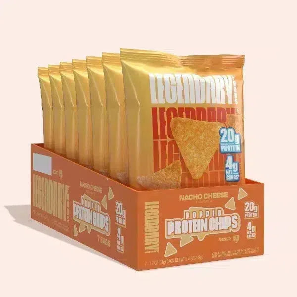 Legendary Foods - Popped Protein Chips - Nacho Cheese - 7 Pack