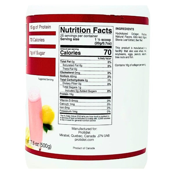 ProtiDiet - Pink Lemonade Flavor Jar - 17.6 oz