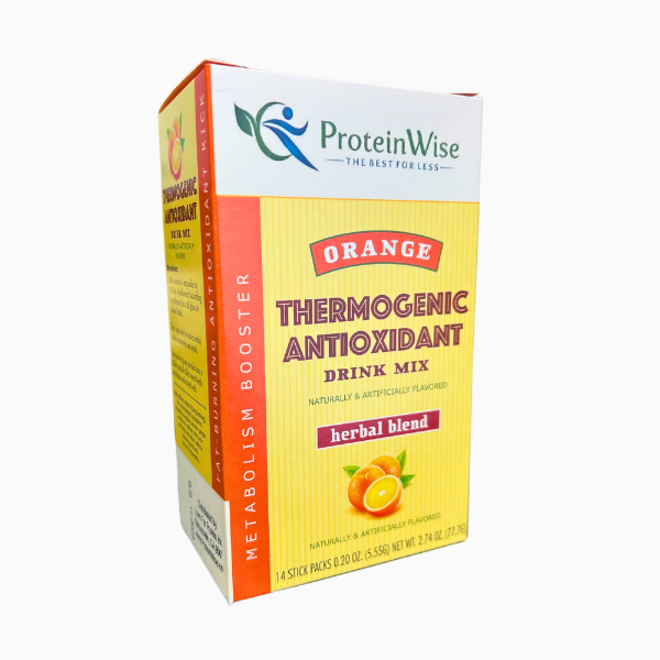 ProteinWise - Meta Booster Thermogenic Antioxidant Drink Mix - Orange- 14 Stick Packs