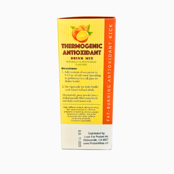 ProteinWise - Meta Booster Thermogenic Antioxidant Drink Mix - Orange- 14 Stick Packs