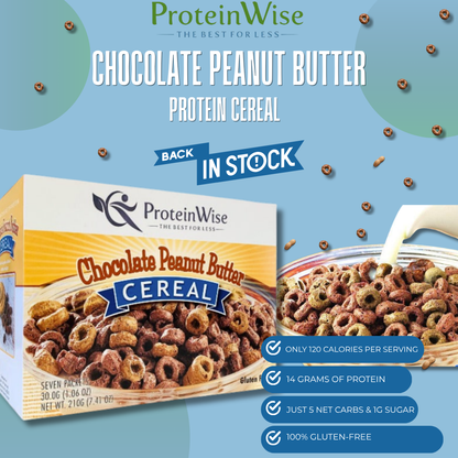 ProteinWise - Chocolate Peanut Butter Protein Cereal - 7/Box
