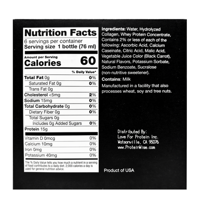 Proteinwise 15g Protein & Collagen Shots - Pomegranate - 6/Box