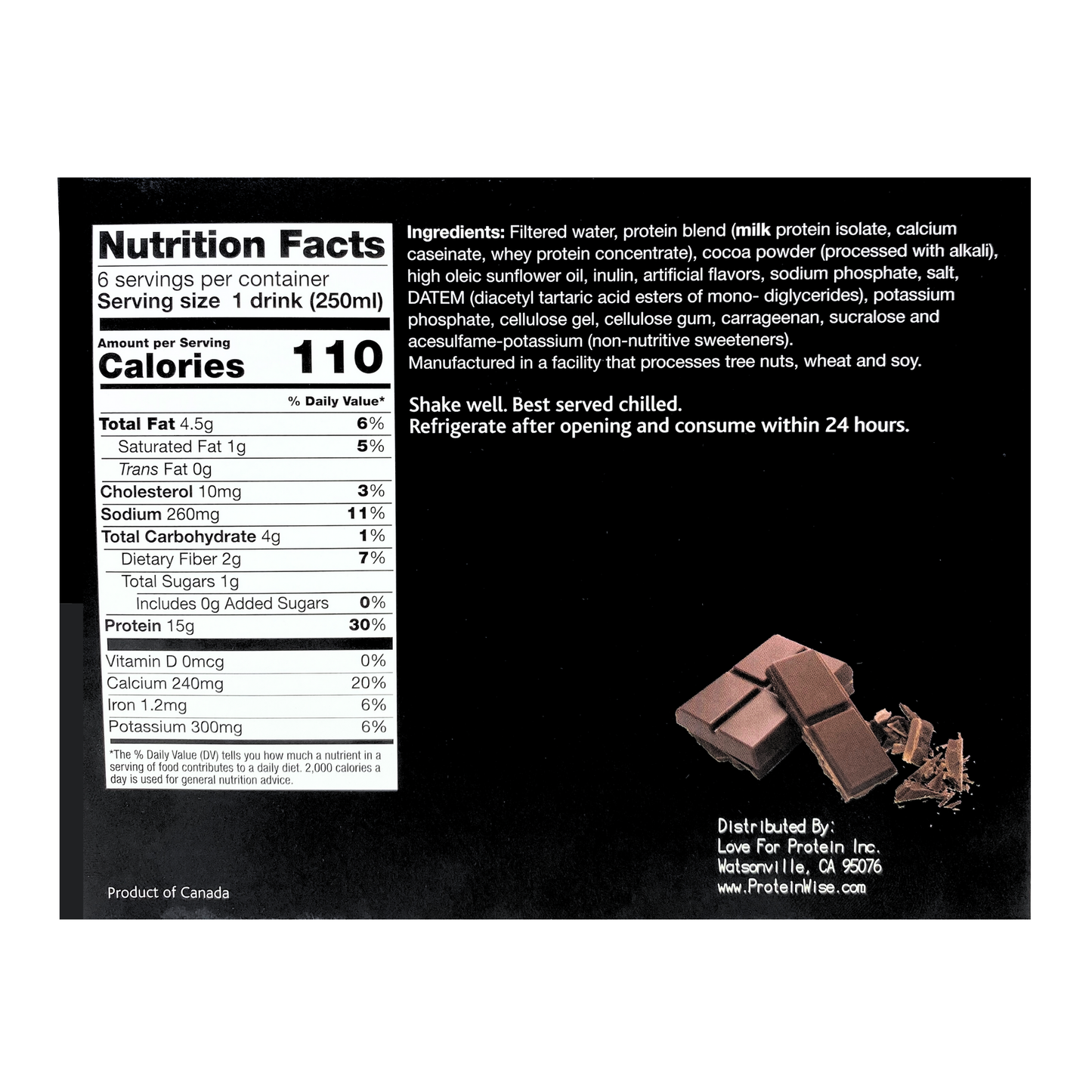 ProteinWise - Anytime Protein Drink - Chocolate - 6/Box