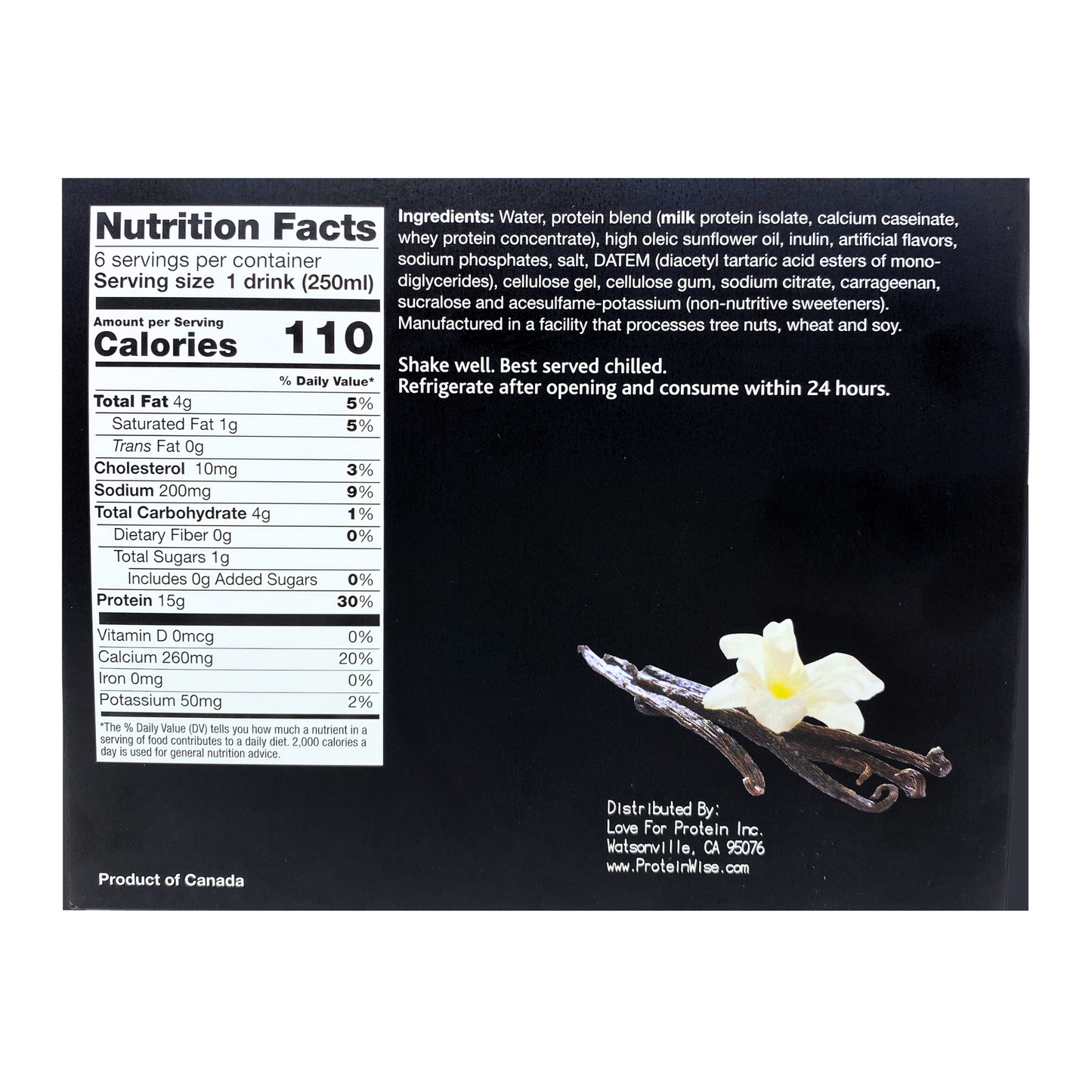 ProteinWise - Anytime Protein Drink - Vanilla - 6/Box