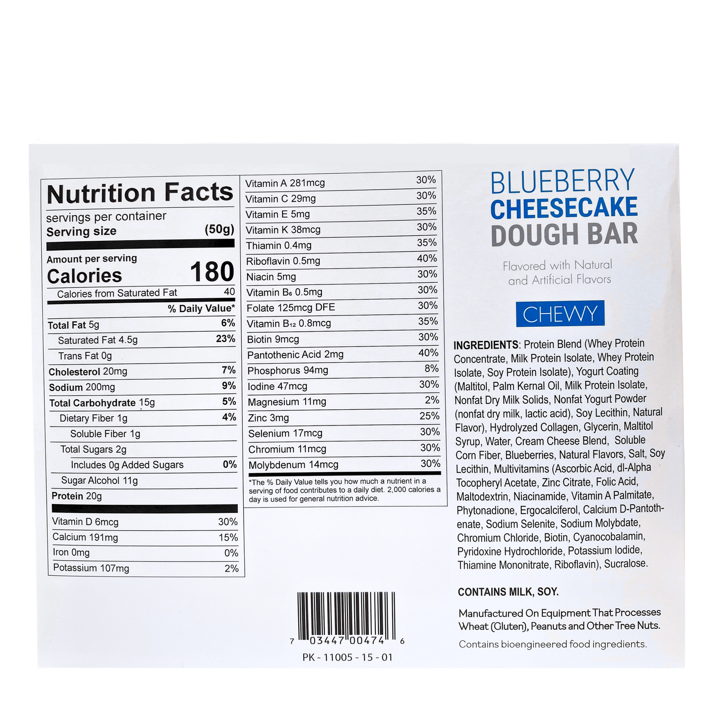 ProteinWise - Blueberry Cheesecake Dough Bar - 7/Box