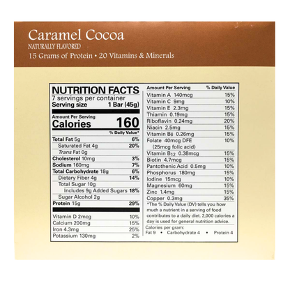 ProteinWise - Caramel Cocoa Nutrition Bar - 7 Box