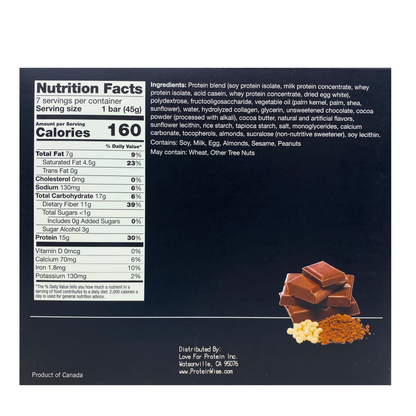 ProteinWise - Chocolate Crisp Low Carb Protein Bar - 7 Bars