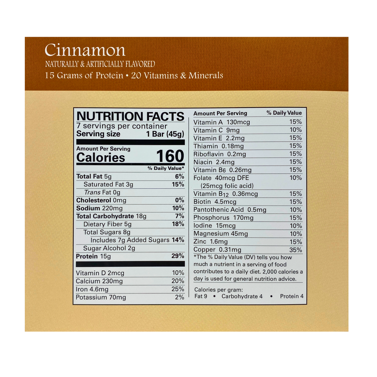 ProteinWise - Cinnamon Nutrition Bar - 7/Box