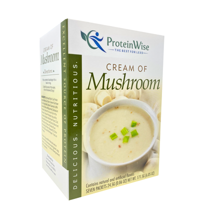 ProteinWise - Cream of Mushroom Protein Soup - 7/Box
