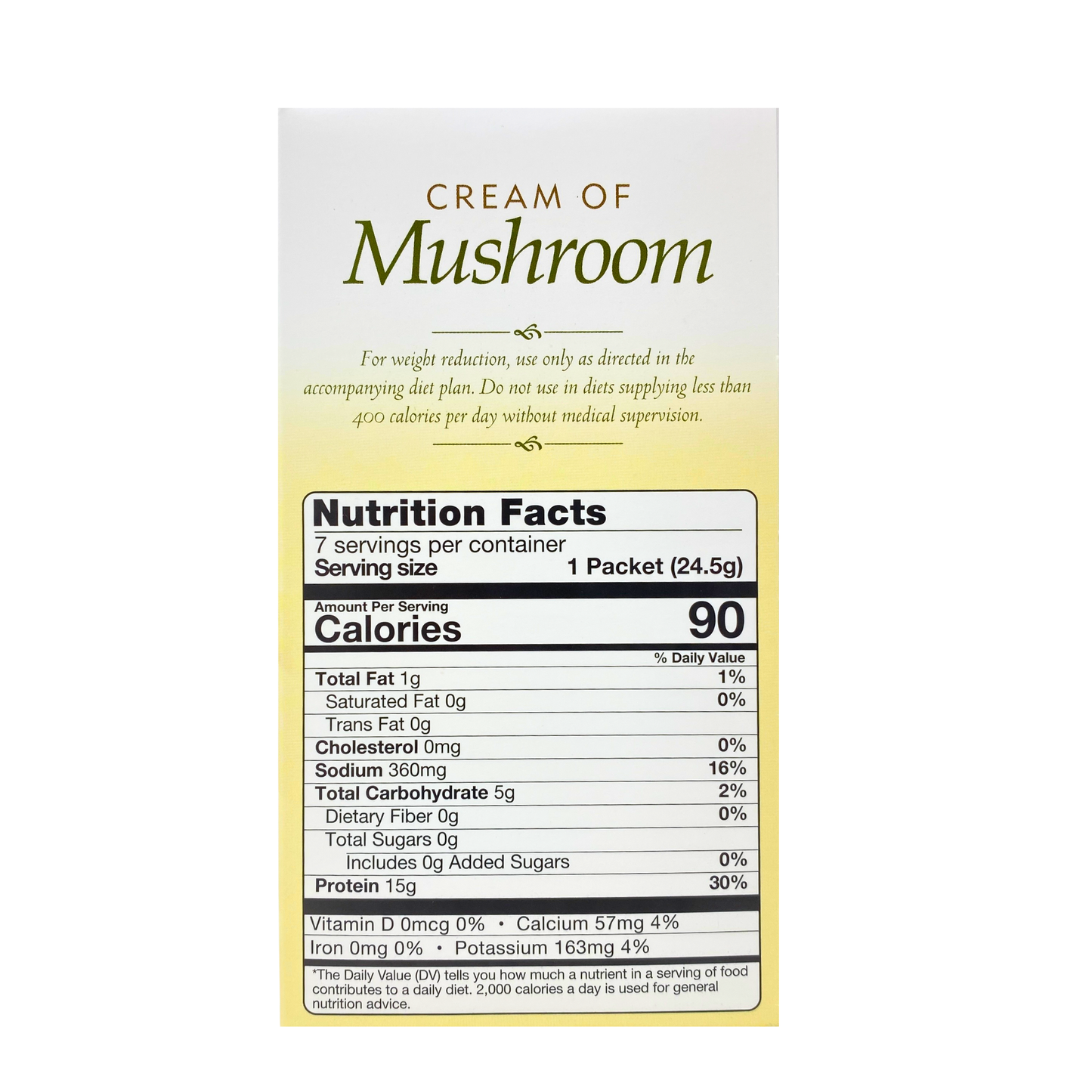 ProteinWise - Cream of Mushroom Protein Soup - 7/Box