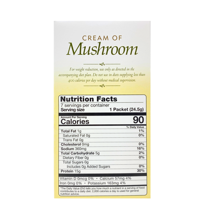 ProteinWise - Cream of Mushroom Protein Soup - 7/Box