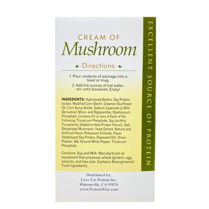 ProteinWise - Cream of Mushroom Protein Soup - 7/Box