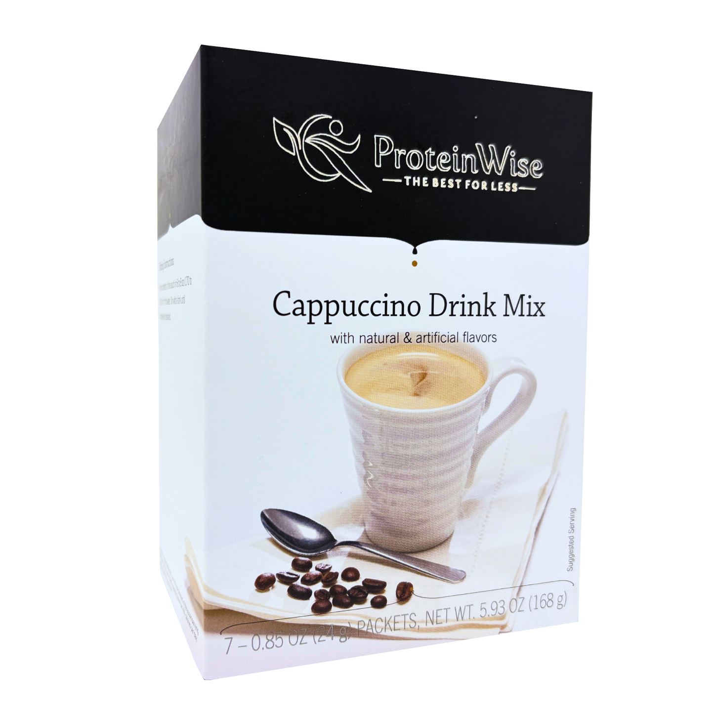 ProteinWise - Decaf Cappuccino Drink Mix  - 7/Box