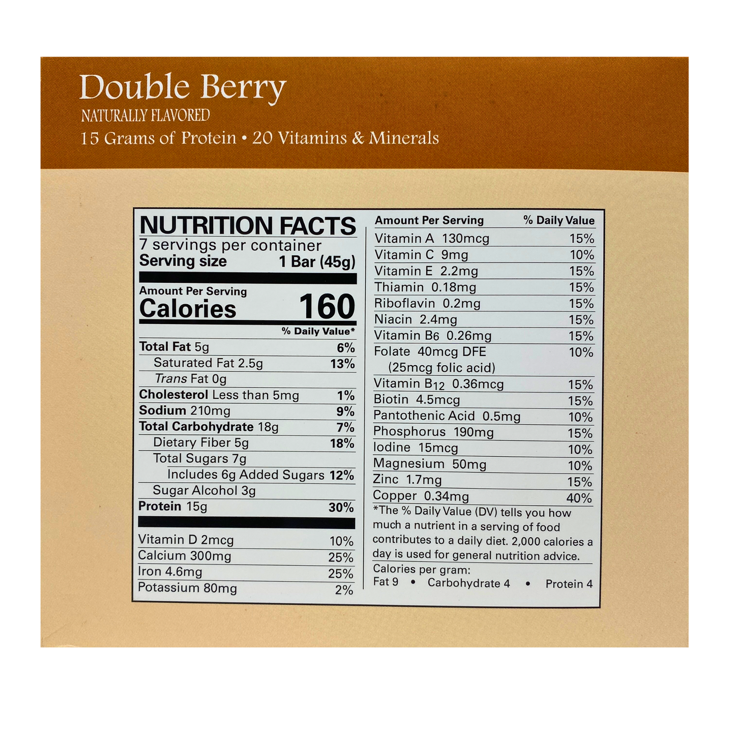 ProteinWise - Double Berry Nutrition Bar - 7/Box