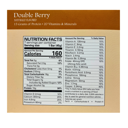 ProteinWise - Double Berry Nutrition Bar - 7/Box