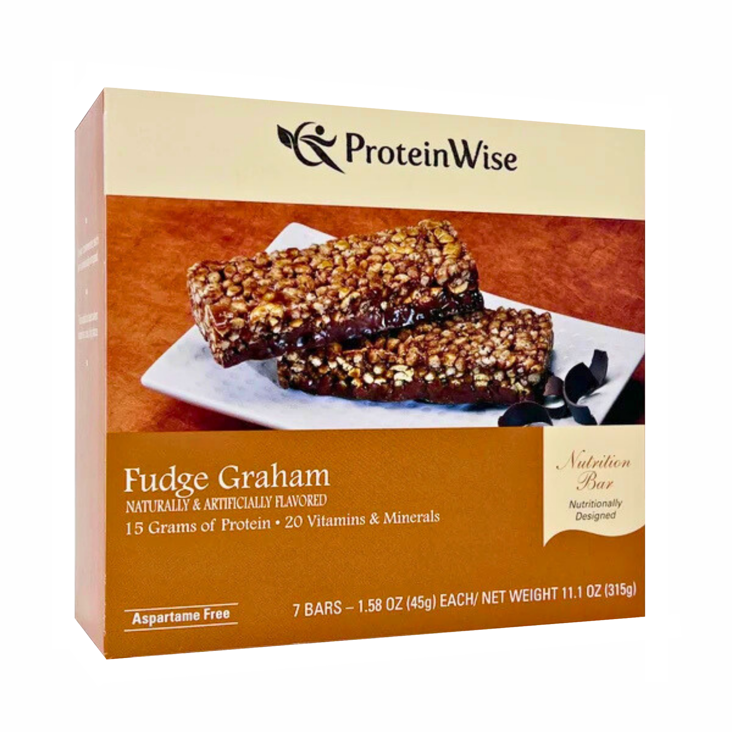 ProteinWise - Fudge Graham Nutrition Bar- 7/Box