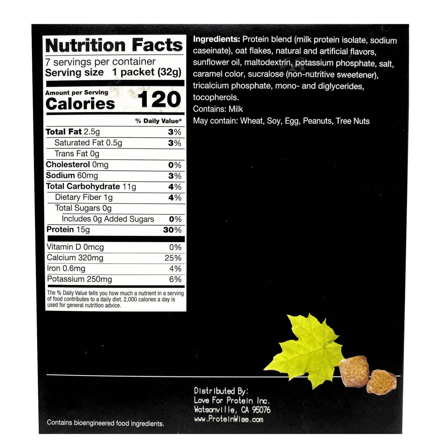 ProteinWise - Maple Brown Sugar Oatmeal Mix - 7/Box