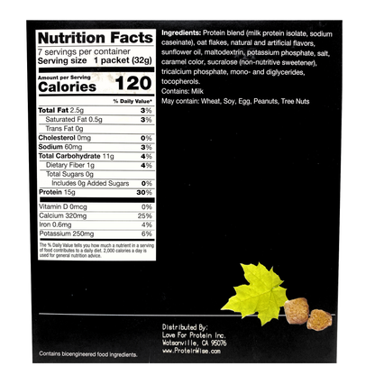 ProteinWise - Maple Brown Sugar Oatmeal Mix - 7/Box