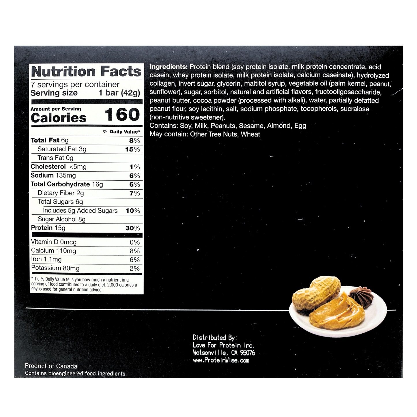 ProteinWise - Peanut Butter Cup Protein Bar - 7 Bars