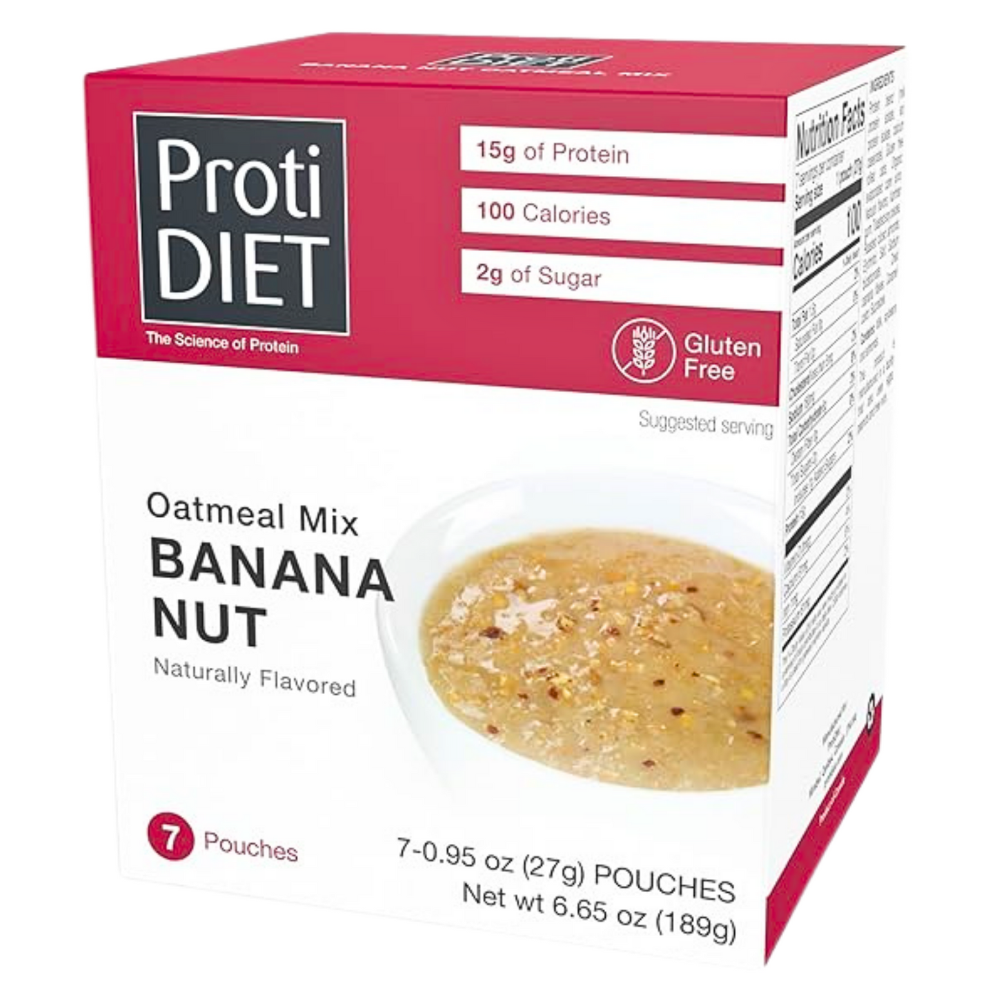 ProtiDiet - Banana Nut Oatmeal Mix - 7/Box