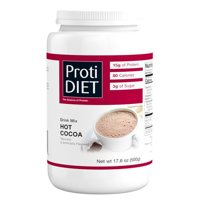 ProtiDiet - High Protein Drink Mix Hot Cocoa Jar - 17.6 oz