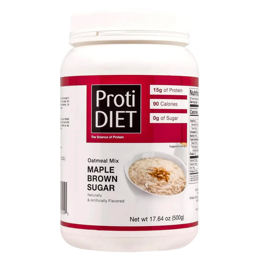 ProtiDiet - Maple Brown Sugar Instant Oatmeal Mix Jar - 17.6 oz