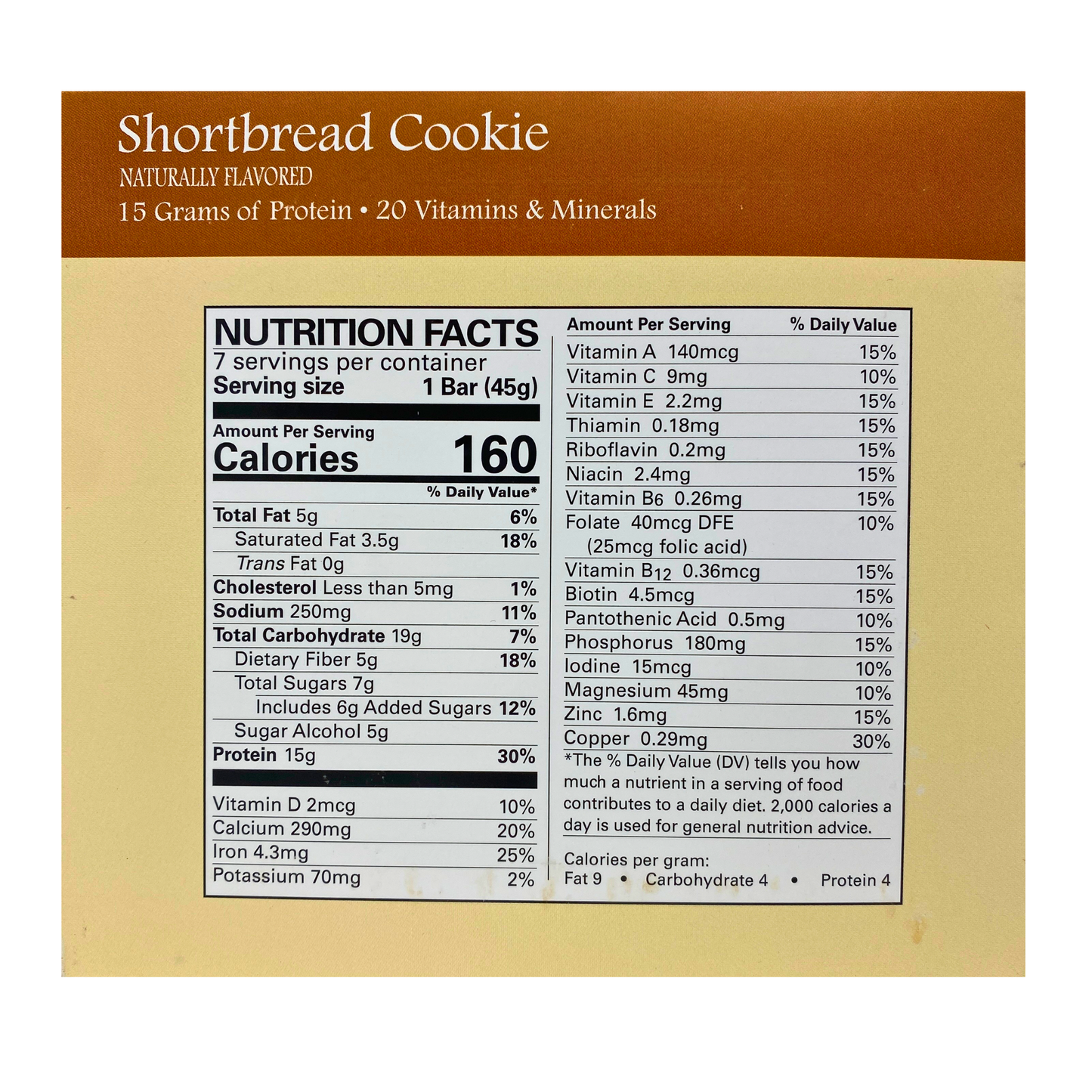 ProteinWise - Shortbread Cookie Nutrition Bar - 7/Box