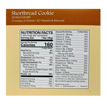 ProteinWise - Shortbread Cookie Nutrition Bar - 7/Box