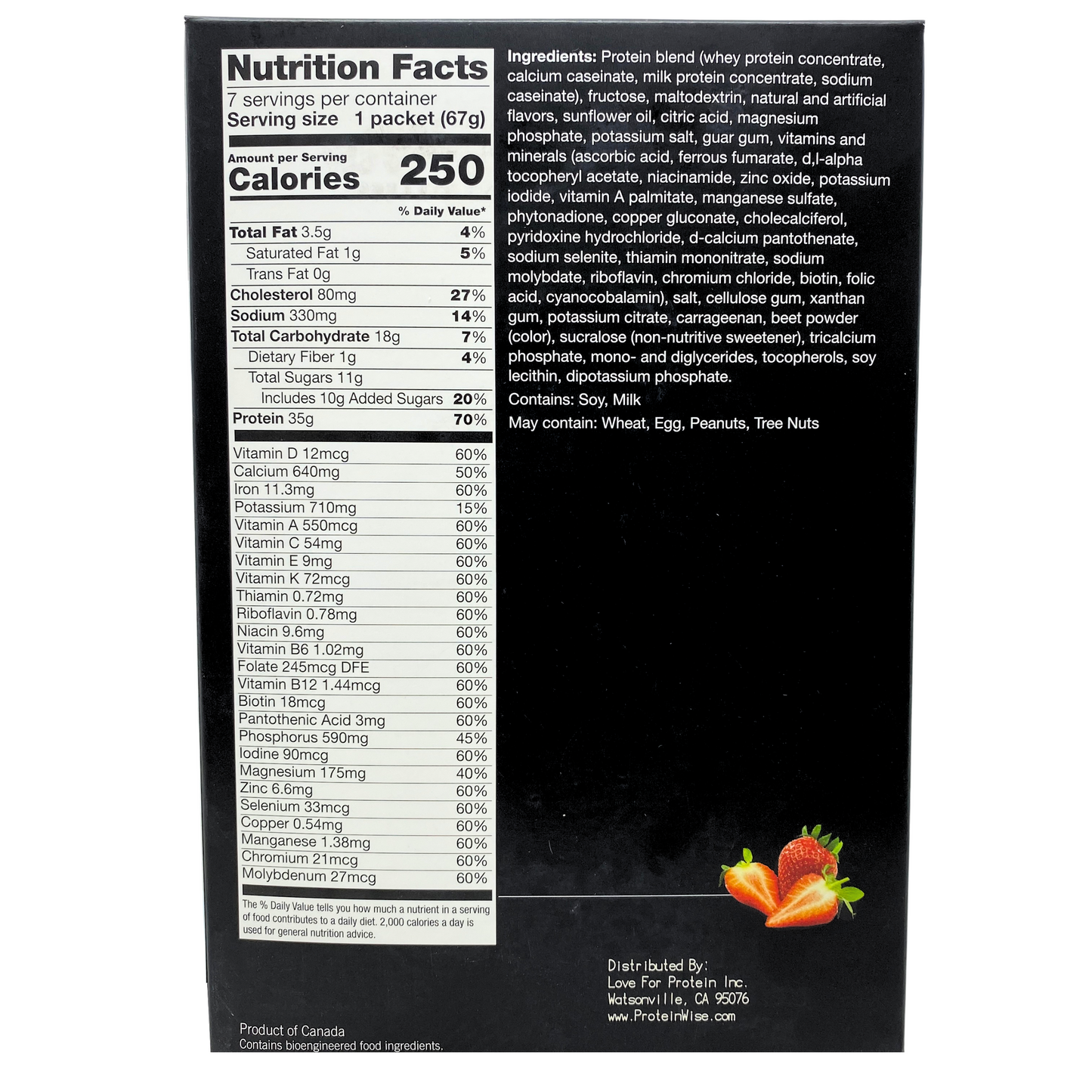 ProteinWise - Strawberry VHP Meal Replacement Drink Mix - 7/Box