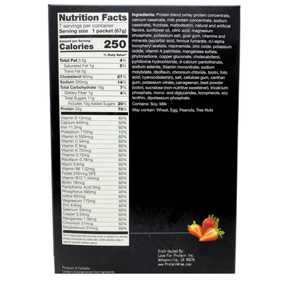 ProteinWise - Strawberry VHP Meal Replacement Drink Mix - 7/Box
