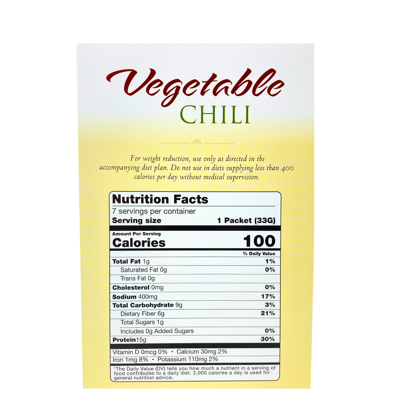 ProteinWise - Vegetable Chili with Beans - 7/Box
