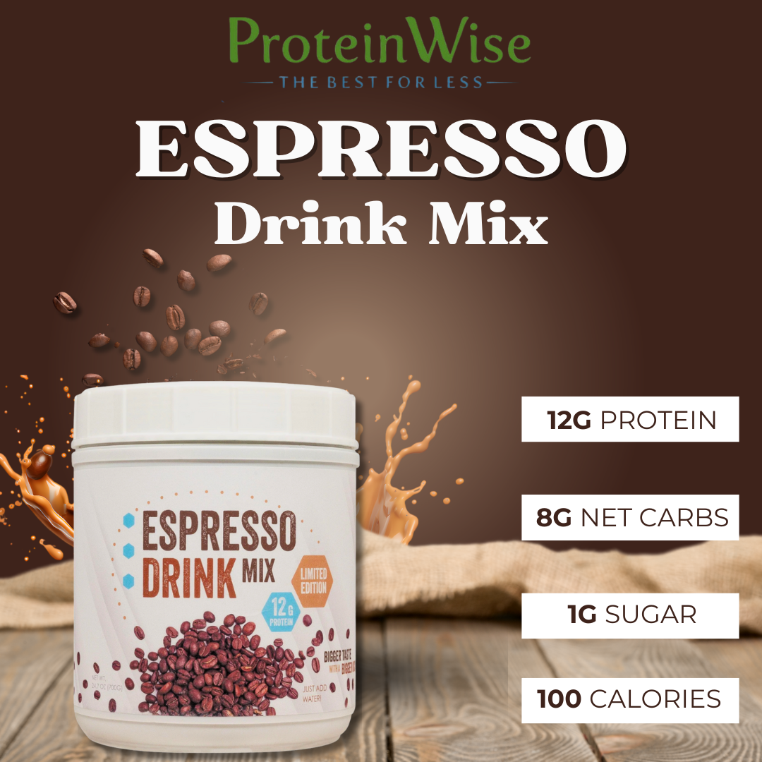 ProteinWise - Espresso Drink Mix - 28 Serving Jar