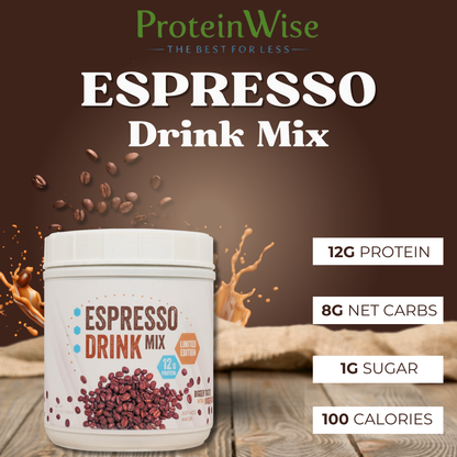 ProteinWise - Espresso Drink Mix - 28 Serving Jar
