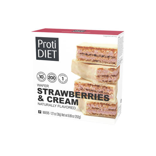 ProtiDiet - Strawberries & Cream Protein Wafer Bar - 7/Box