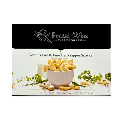 ProteinWise - Sour Cream & Fine Herb Zipper Snacks - 7/Box