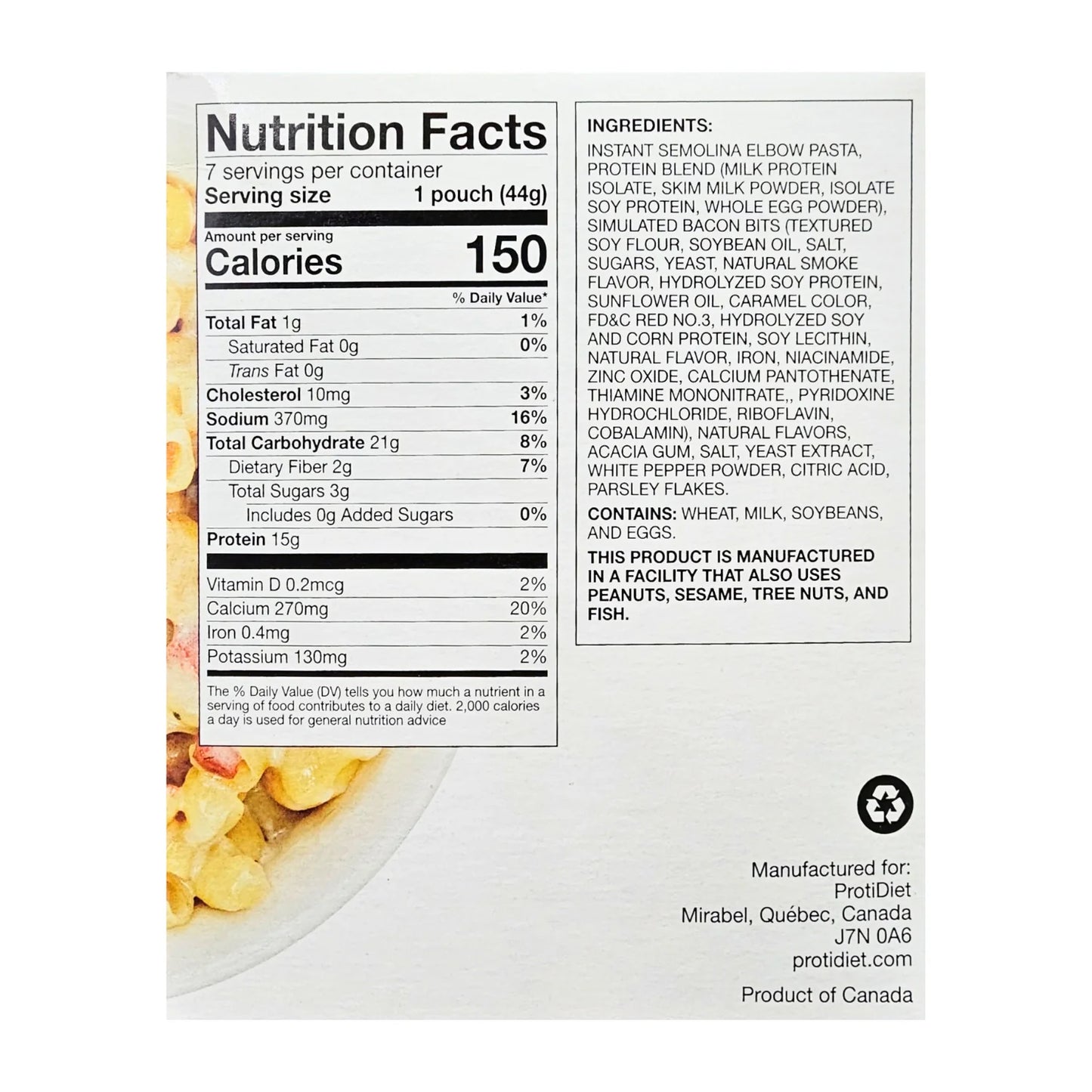 ProtiDiet - Pasta Carbonara - 7/Box