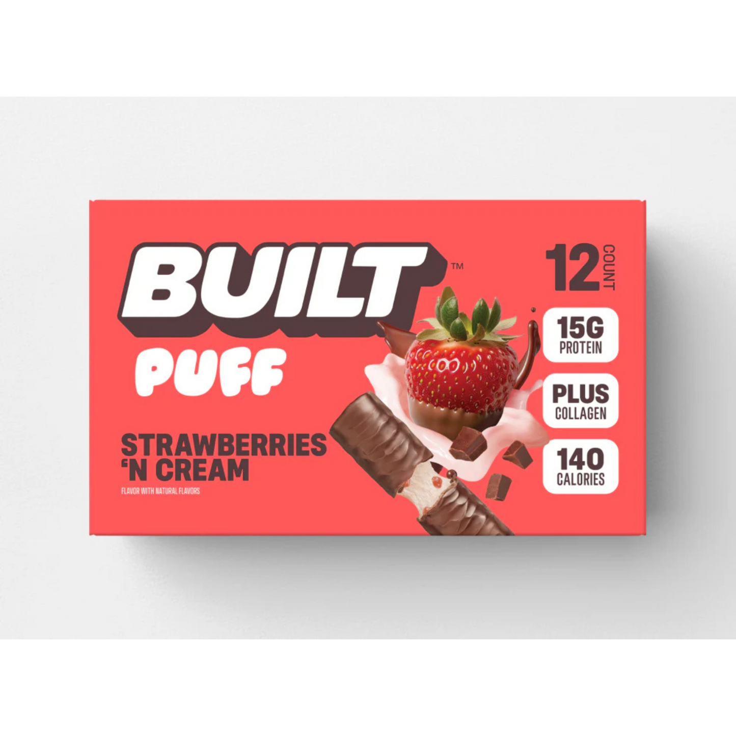 Built High Protein Puff - Strawberries 'N Cream - 12/Box