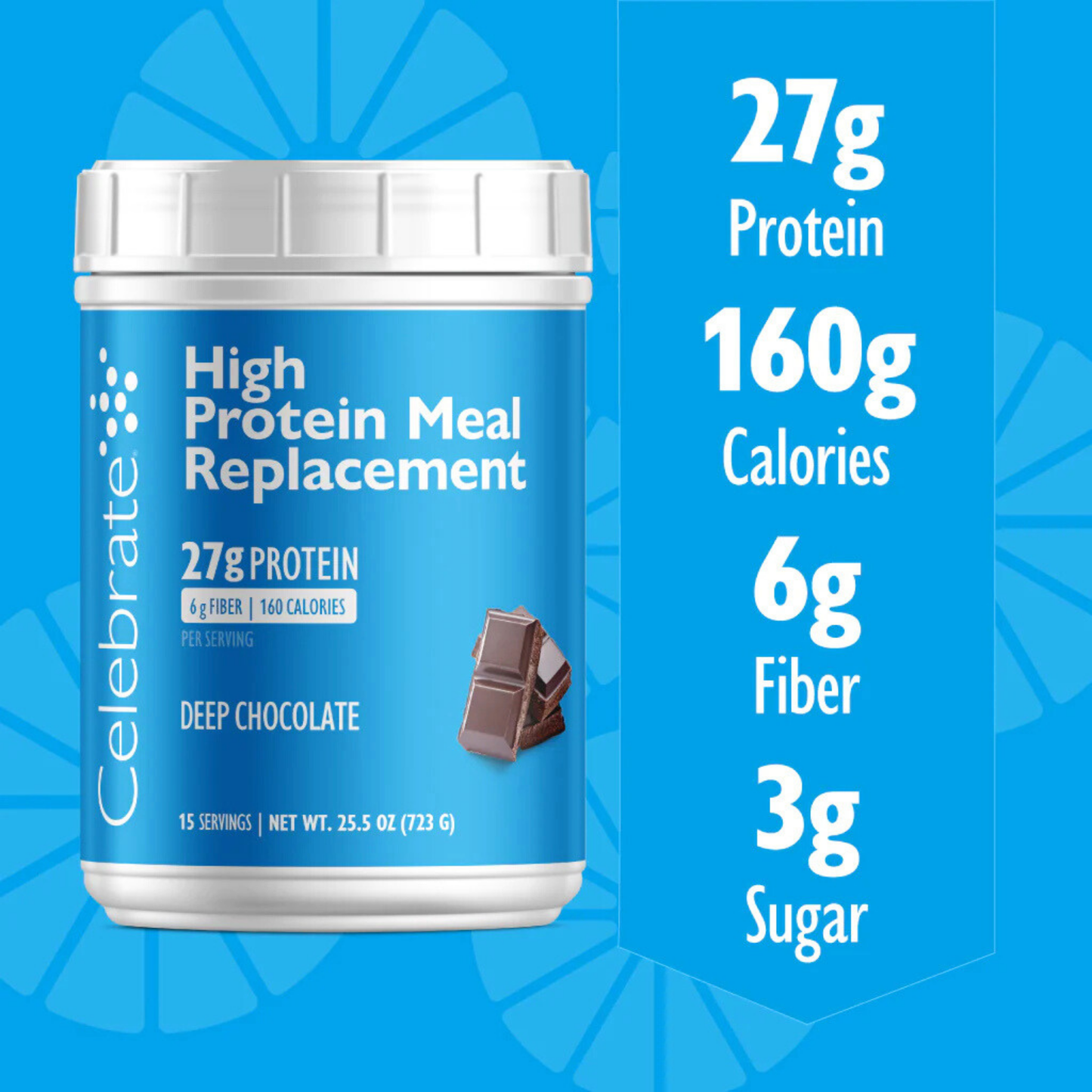 Celebrate - Deep Chocolate Meal Replacement - 15 Servings