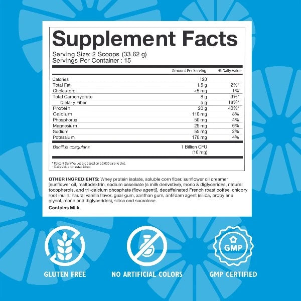 Celebrate ReBuild Protein + Probiotic - Iced Macchiato - 15 Serving Tub